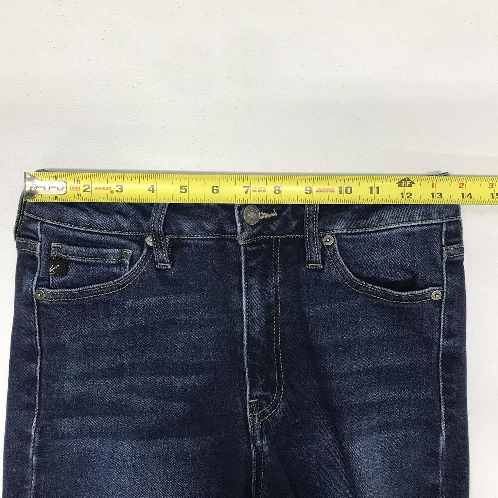 KanCan Jeans Juniors 9/28 Blue Dark Wash Mid Rise Flare Stretch Denim KC7124D - Picture 9 of 16